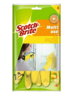 Scotch-brite Guanti Multiuso In Gomma - Felpatura In Cotone - Taglia Piccola